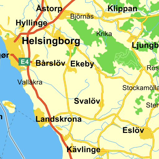 Karta Over Hoganas Kommun